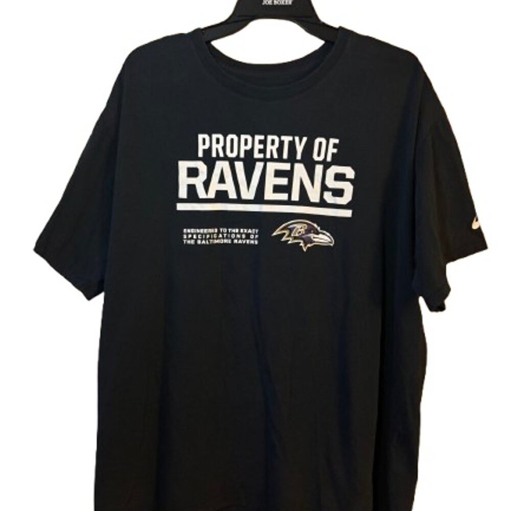 Nike Property Of Baltimore Ravens T-Shirt Men's Large Crew